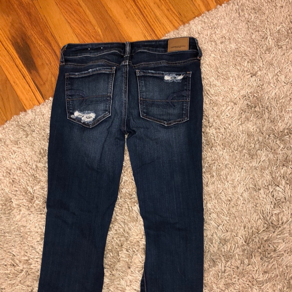 american eagle ripped mid rise skinny jeans - Picture 3 of 3